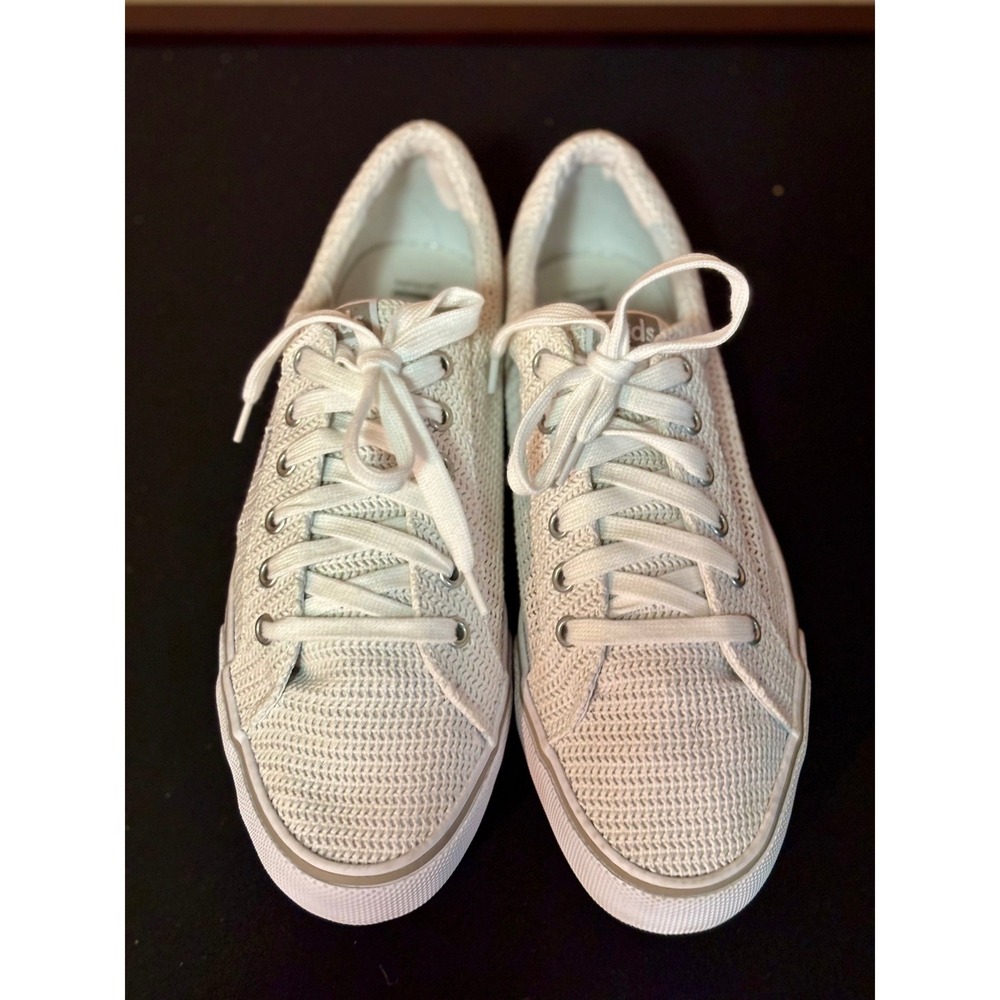 Keds Kickstart Crochet White Lace Up Sneakers WF65983 Womens Size 10